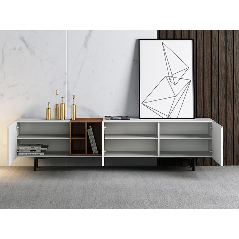 طاولة تلفزيون مع طاولة قهوة من تصميم عصري-CT023