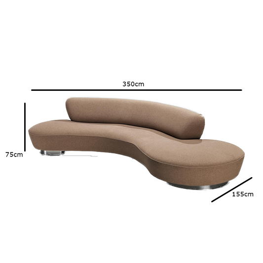 كنبة خشب زان 350×155سم - BS37