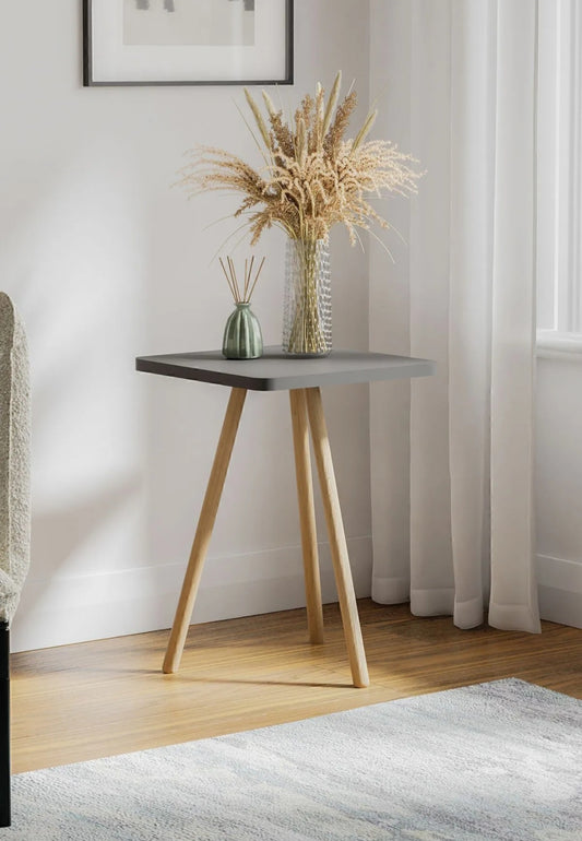 ترابيزة جانبية مربعه رمادى35سم-FND36