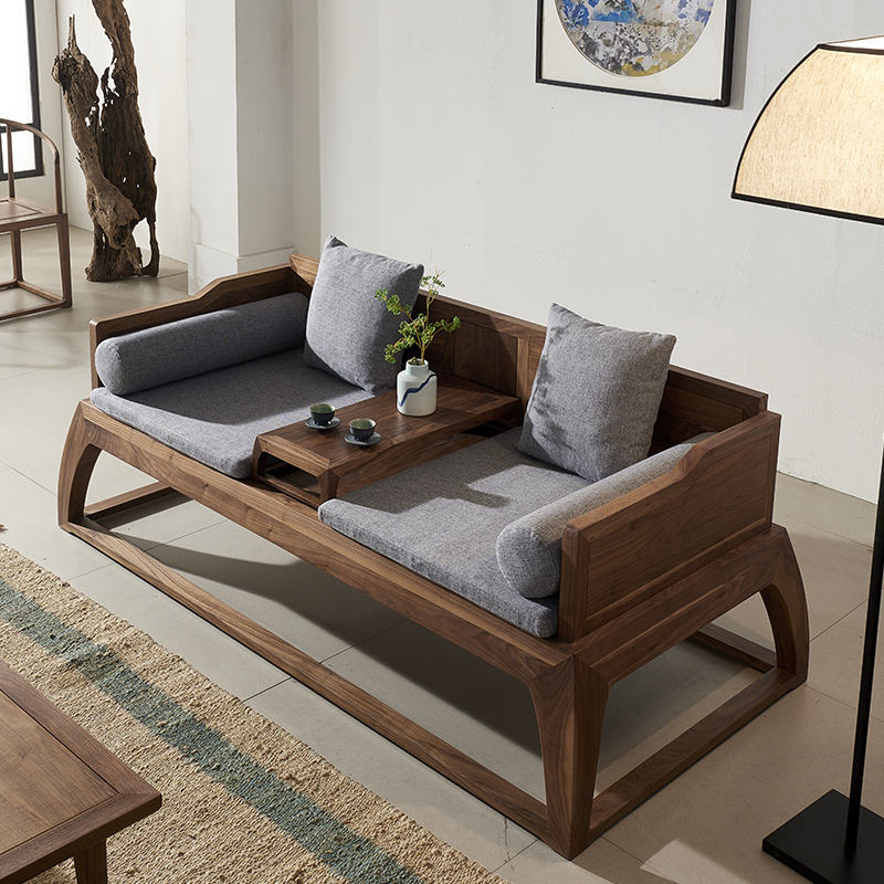 كنبه ثنائية خشبية تصميم حديث عالي الجودة-SS205