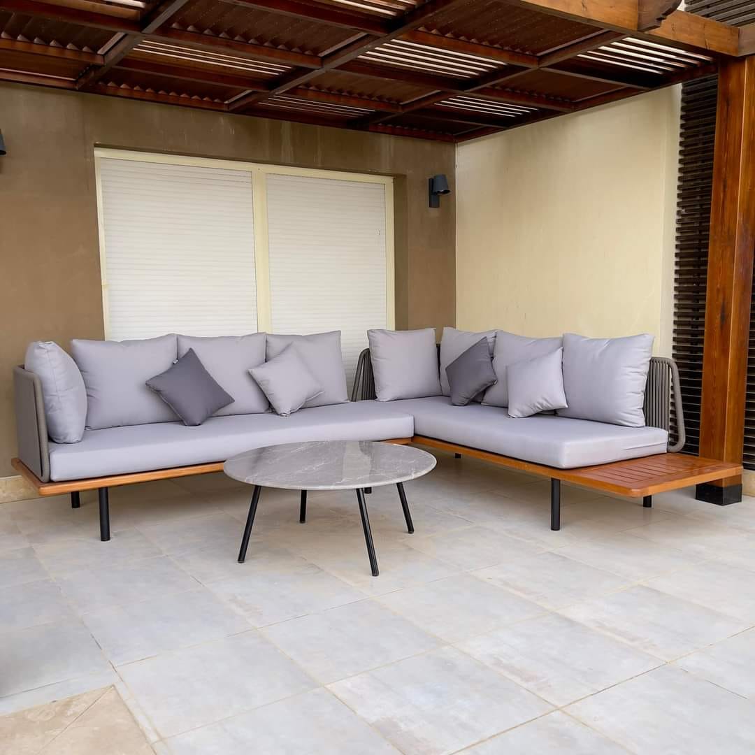 ركنه خارجيه 2كنبه 3 مقعد وترابيزه-PHS235