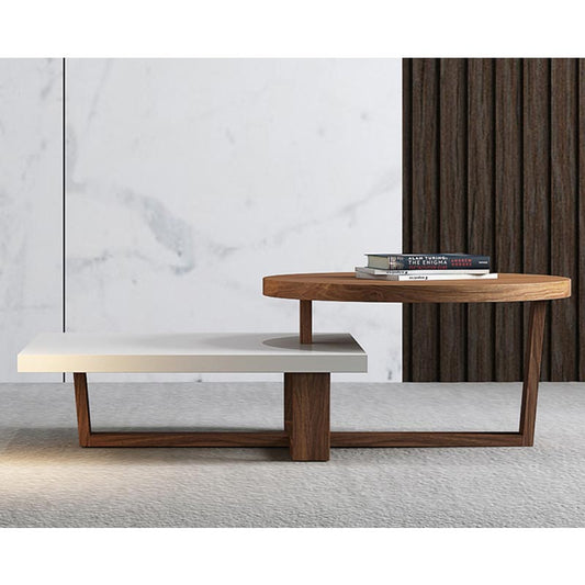 طاولة تلفزيون مع طاولة قهوة من تصميم عصري-CT023