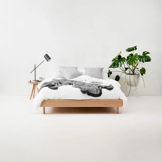 سرير خشب طبيعي - 160×200سم-BED105