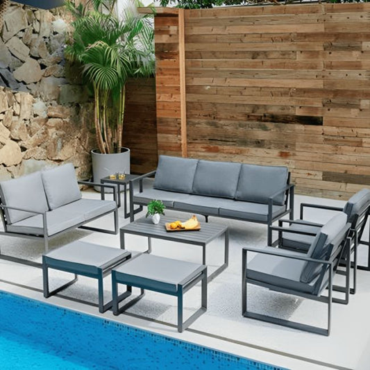 طقم خارجى كنبه 3 مقعد وكنبه 2 مقعد و2 كرسى وترابيزه و2بوف-PSH229