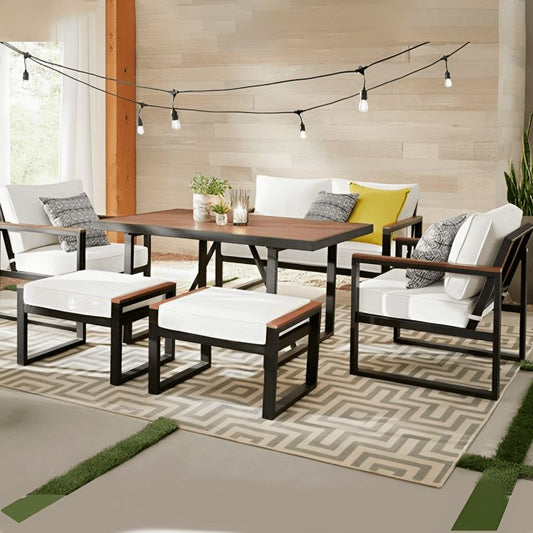 طقم خارجى كنبه 2 مقعد و2 كرسى وترابيزه و2بوف-PSH230