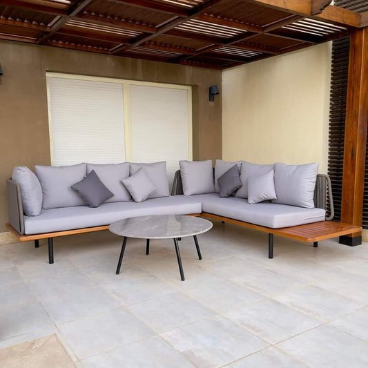 ركنه خارجيه 2كنبه 3 مقعد وترابيزه-PHS235