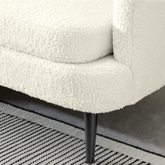 كنبه ابيض قماش تصميم عصري-SS198